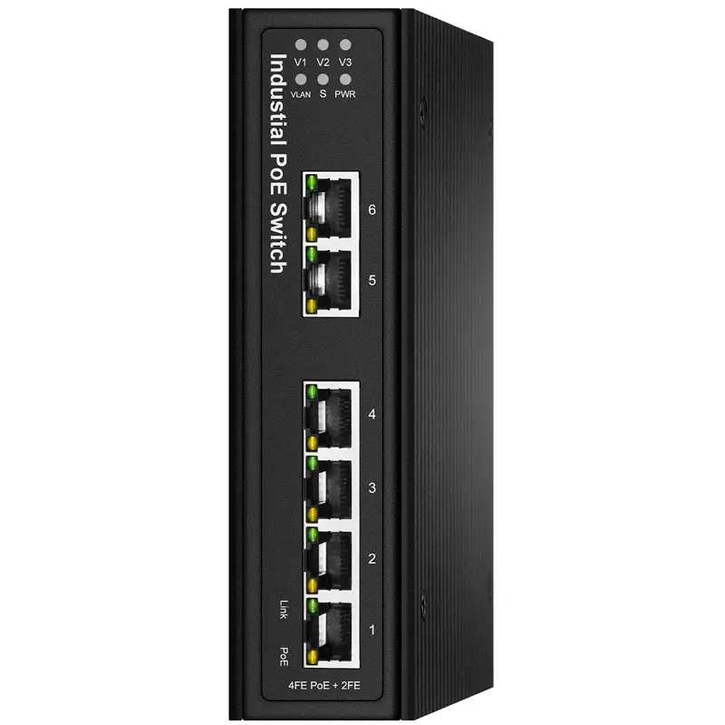 F6-5800-6TP conmutador industrial Ethernet PoE de 6 puertos 100M no gestionado