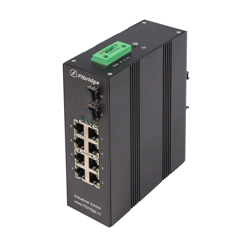 F6-5800-8P2S conmutador Poe industrial no gestionado 2 Gigabit OPT y 8 Ge Ethernet