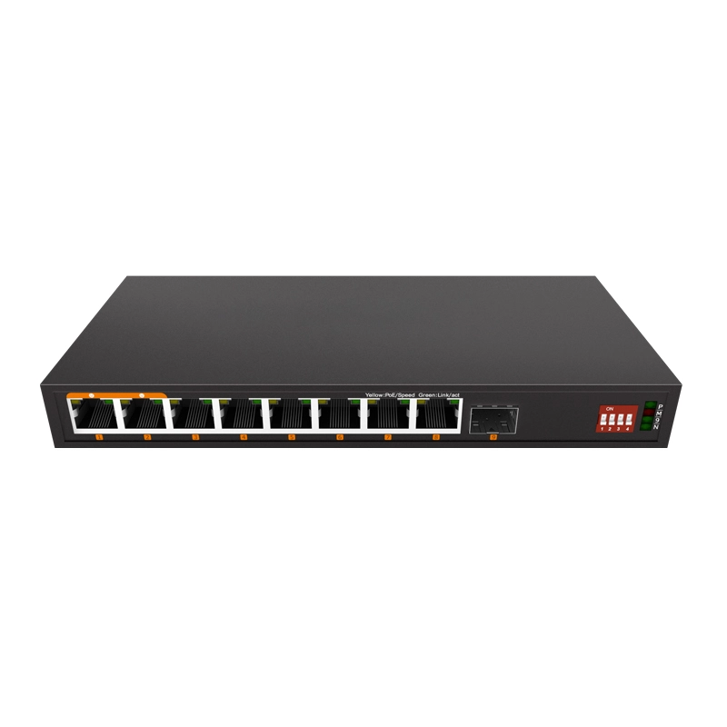 1-Puerto 1000M Fx 8-Puerto 1000M Tx PoE Conmutador no gestionado F6C-5800-8GTP1S