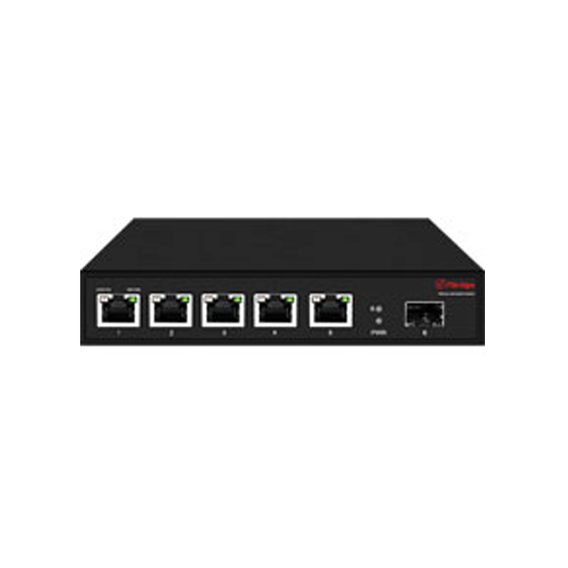 Conmutador PoE no gestionado de 1 puerto de enlace ascendente 10G SFP de 5 puertos 2,5G F6C-5ME1X