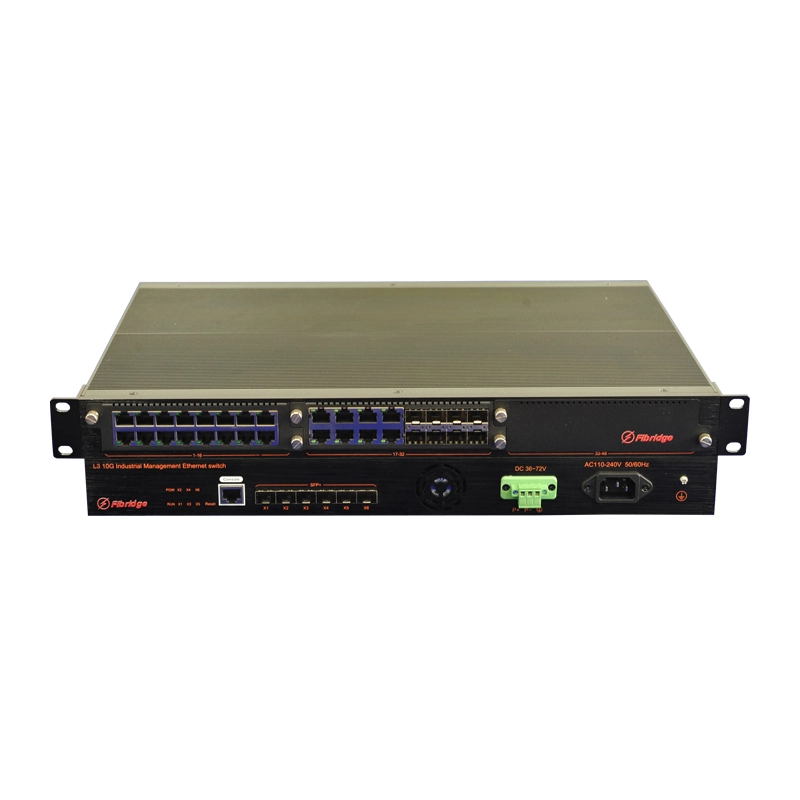 L3 6 10G SFP y 3x16 Giga Opt/Eth conmutador Ethernet industrial gestionado